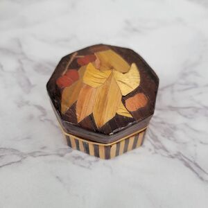 Bamboo Tropical Octagon Trinket  Jewelry Box